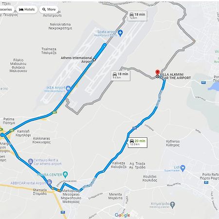 Villa Alkmini Near The Airport Враврона Екстериор снимка